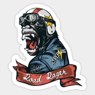 gorilla road rager Sticker